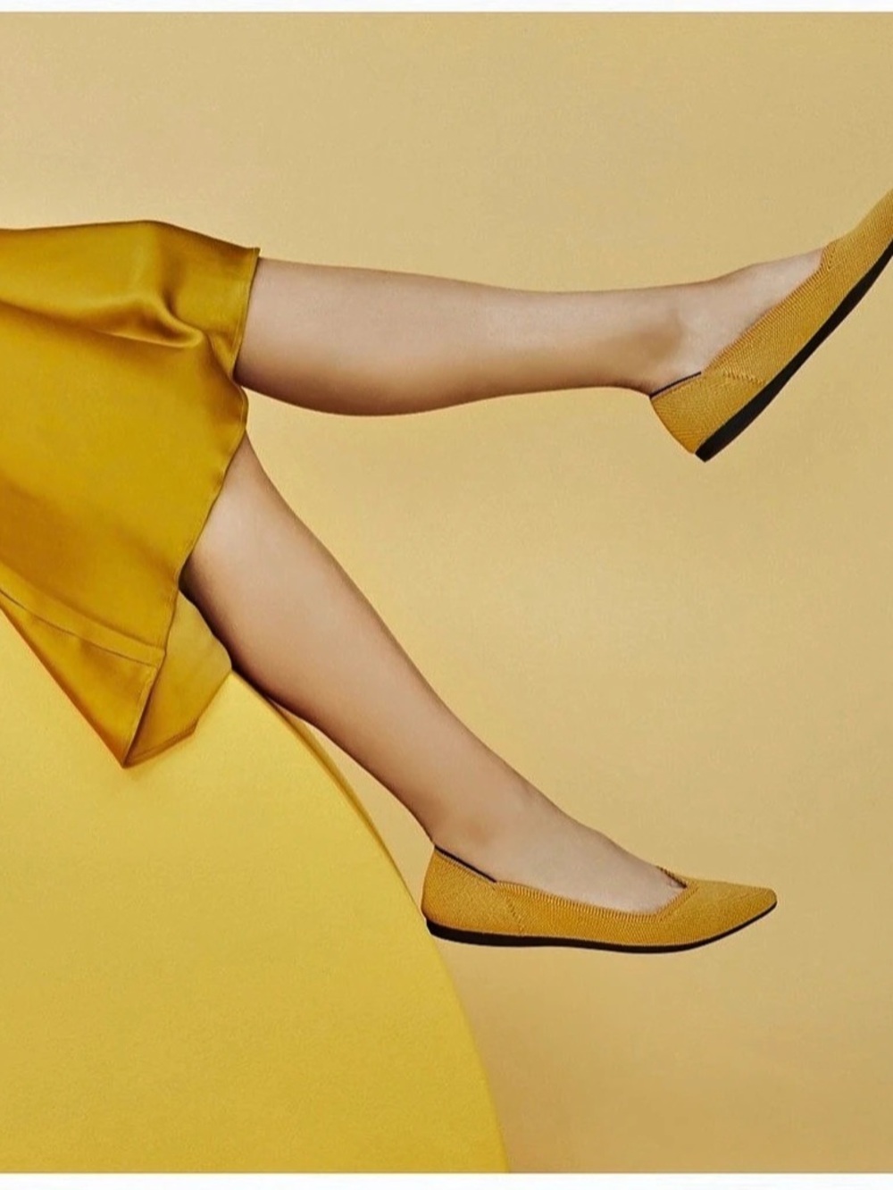 Rothy's The Point Yellow Pointed-Toe Flats
